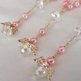 Pink Crystal Pearl Baptism Favors