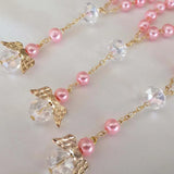 Pink Crystal Pearl Baptism Favors