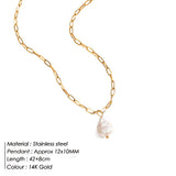 Vintage Baroque Pearl Pendant Choker Necklace