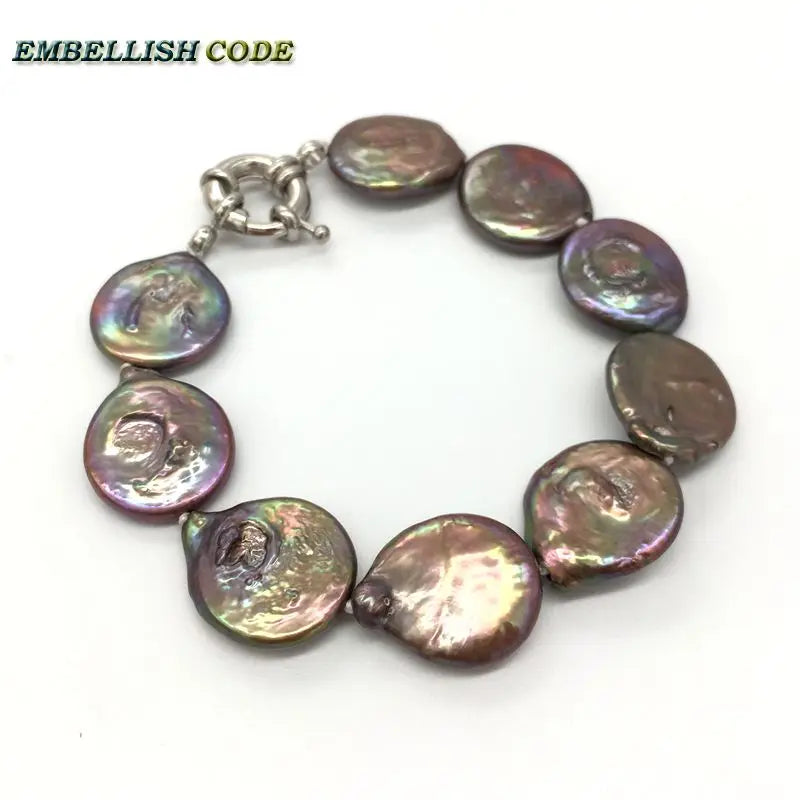 Baroque Pearl Coffee Bracelet Natural Freshwater Pearls