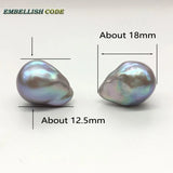 Gray Baroque Pearl Stud Earrings - Lustrous Flameball Freshwater Pearls
