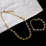 Titanium Stainless Street Knot Clavicle Chain Necklace