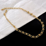 Titanium Stainless Street Knot Clavicle Chain Necklace