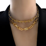 Titanium Stainless Street Knot Clavicle Chain Necklace