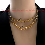 Titanium Stainless Street Knot Clavicle Chain Necklace