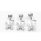 925 Silver Navel Piercing Butterfly Belly Button Ring Body Jewelry