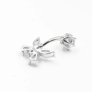 925 Silver Navel Piercing Butterfly Belly Button Ring Body Jewelry
