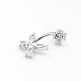 925 Silver Navel Piercing Butterfly Belly Button Ring Body Jewelry