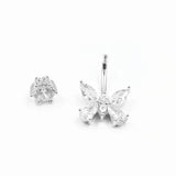 925 Silver Navel Piercing Butterfly Belly Button Ring Body Jewelry