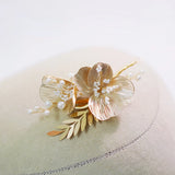 Metal Petals Side Hair Clip Bridal Hair Decor Wedding Jewelry