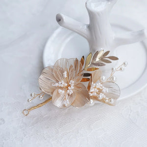 Metal Petals Side Hair Clip Bridal Hair Decor Wedding Jewelry