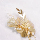 Metal Petals Side Hair Clip Bridal Hair Decor Wedding Jewelry