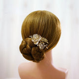 Metal Petals Side Hair Clip Bridal Hair Decor Wedding Jewelry