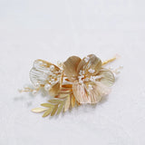 Metal Petals Side Hair Clip Bridal Hair Decor Wedding Jewelry