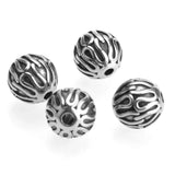 316L Stainless Steel 2mm Small Hole Ball Beads Charm Metal Spacer Retro Beads