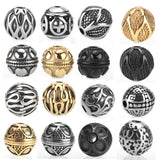 316L Stainless Steel 2mm Small Hole Ball Beads Charm Metal Spacer Retro Beads