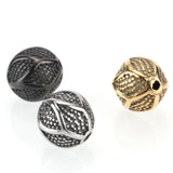 316L Stainless Steel 2mm Small Hole Ball Beads Charm Metal Spacer Retro Beads