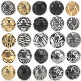 316L Stainless Steel 2mm Small Hole Ball Beads Charm Metal Spacer Retro Beads
