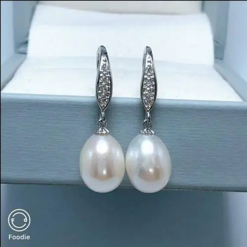 10-12mm Pink Purple South Sea Pearl Earrings