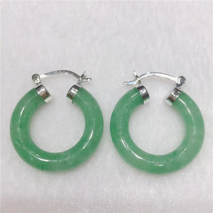 Purple Stone 925 Silver Earrings