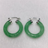Purple Stone 925 Silver Earrings