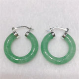 Purple Stone 925 Silver Earrings