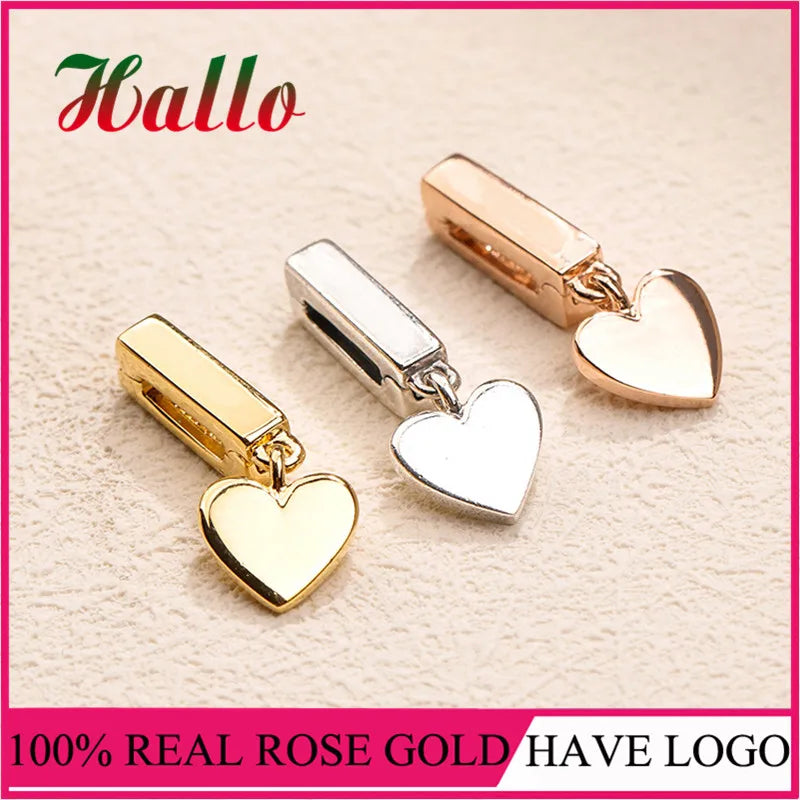 925 Silver Floating Heart Clip Dangle Charm Bead for Bracelets