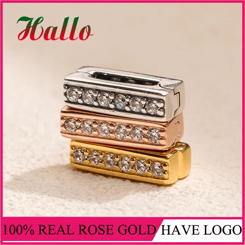 925 Silver Timeless Sparkle Clip Charm Beads
