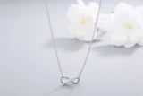 925S Silver Diamond Pendant Clavicle Necklace