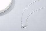 925S Silver Diamond Pendant Clavicle Necklace