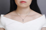 925S Silver Diamond Pendant Necklace
