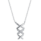 925S Silver Diamond Pendant Necklace