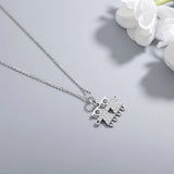 925S Silver Diamond Pendant Chain Necklace