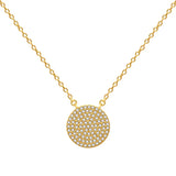 S925 Sterling Silver Round Pendant French Necklace