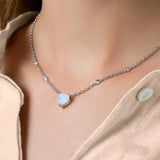 Moonstone Pendant Necklace - S925 Sterling Silver