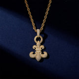 Copper Micro-Inlaid Zircon NO OFF Men's Necklace