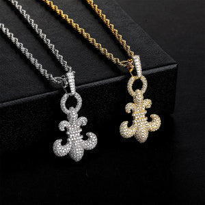 Copper Micro-Inlaid Zircon NO OFF Men's Necklace