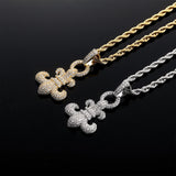 Copper Micro-Inlaid Zircon NO OFF Men's Necklace
