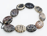 Big Snow Agate Flat Oval Beads for DIY Jewelry Making