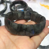 Labradorite Square Bangle Bracelet 12*16MM