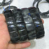 Labradorite Square Bangle Bracelet 12*16MM