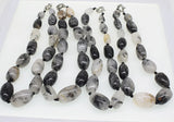 Rutilated Quartz Baroque Necklace Agate Round Faceted