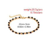 Acrylic Beaded Double Layer Anklet Sweet Romantic Girls Jewelry