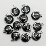 Agates Natural Stone Cat Alloy Necklace Pendant Jewelry Making Charm