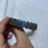 Labradorite Bracelet A+++ Rainbow Natural Gemstone with Cat's Eye
