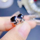 Moissanite Ear Studs 925 Silver Good Color Gra Card Waist Code