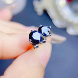 Moissanite Ear Studs 925 Silver Good Color Gra Card Waist Code