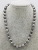 Jade Round 10mm Necklace 17inch Beads Nature Woman