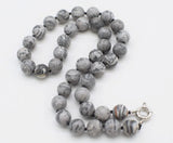 Jade Round 10mm Necklace 17inch Beads Nature Woman