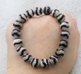 Veins Agate Round 10mm Bracelet 7.5inch Beads Nature
